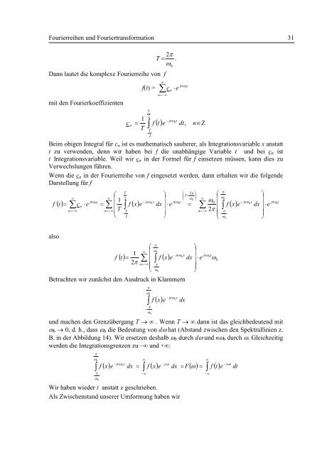 Fourierreihen und Fouriertransformation - Fachhochschule ...