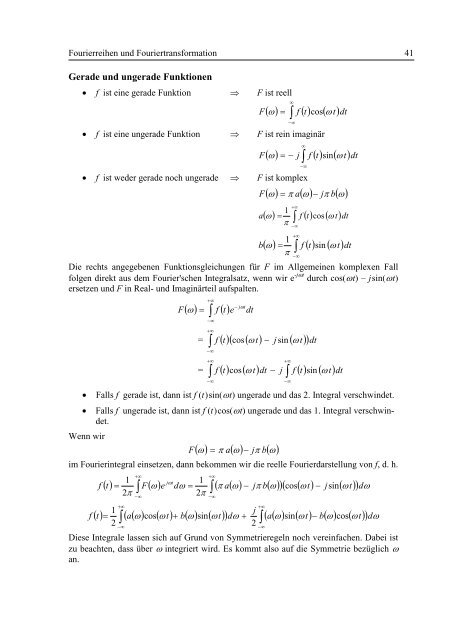 Fourierreihen und Fouriertransformation - Fachhochschule ...