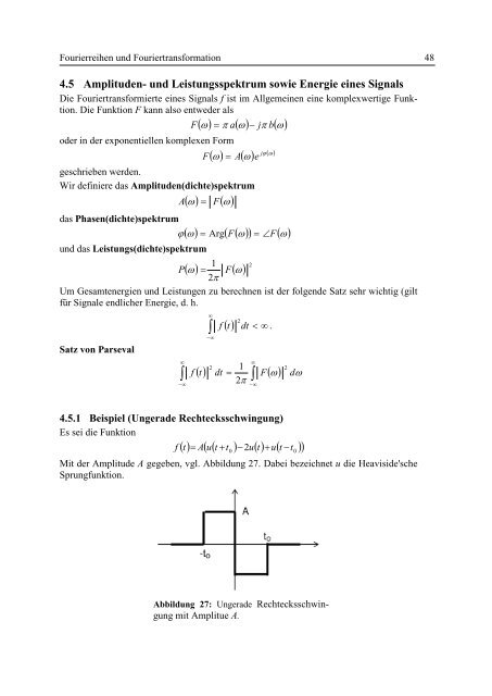 Fourierreihen und Fouriertransformation - Fachhochschule ...