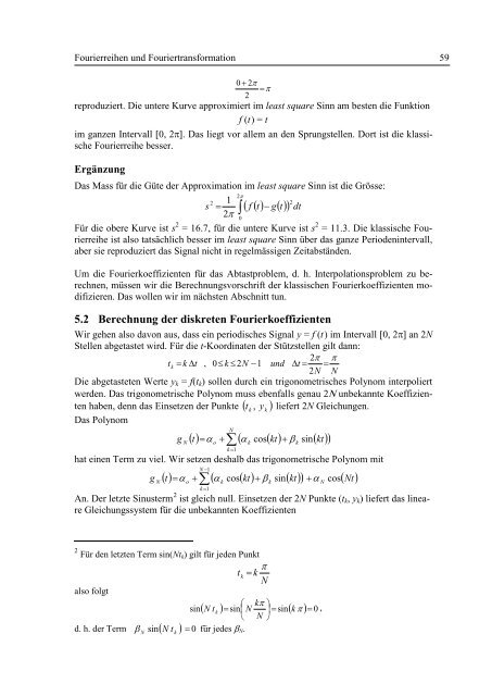 Fourierreihen und Fouriertransformation - Fachhochschule ...