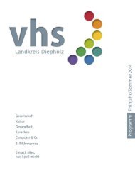 Sprachen - VHS des Landkreises Diepholz