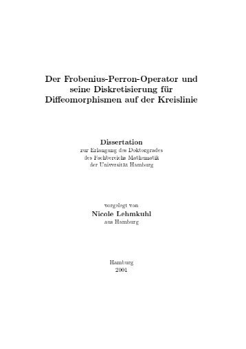 Der Frobenius-Perron-Operator und seine Diskretisierung fiur ...