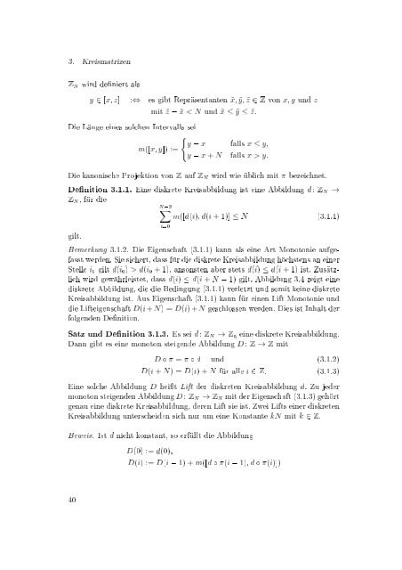 Der Frobenius-Perron-Operator und seine Diskretisierung fiur ...