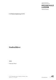 Studienführer CAS Baukostenplanung GU/TU - Weiterbildung