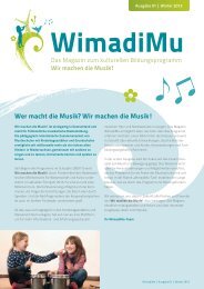 WimadiMu Ausgabe 01|Winter 2013 - Wir machen die Musik
