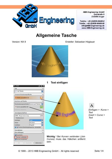 Allgemeine Tasche NX8 - CAD.de