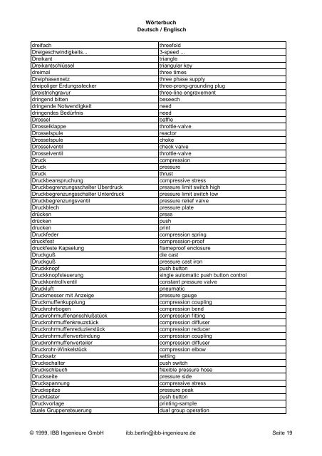 Wörterbuch Deutsch / Englisch 2YK Problematik/Jahr ... - CAD.de