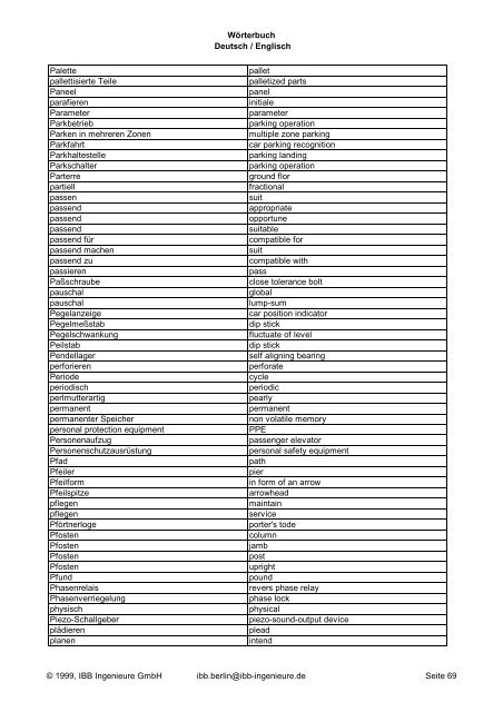 Wörterbuch Deutsch / Englisch 2YK Problematik/Jahr ... - CAD.de