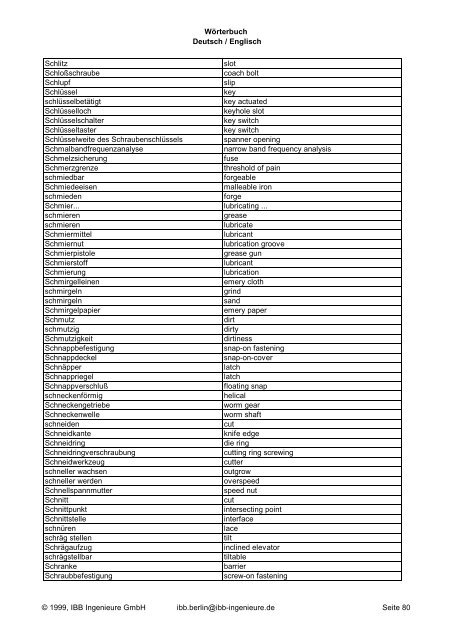 Wörterbuch Deutsch / Englisch 2YK Problematik/Jahr ... - CAD.de