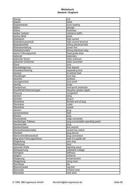 Wörterbuch Deutsch / Englisch 2YK Problematik/Jahr ... - CAD.de