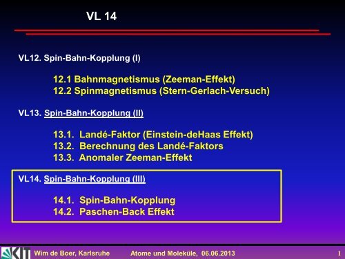 Spin-Bahn Kopplung