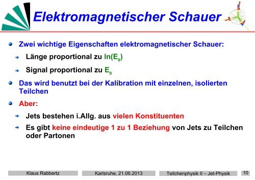 Teilchenphysik II - Jet-Physik - Institut für Experimentelle Kernphysik