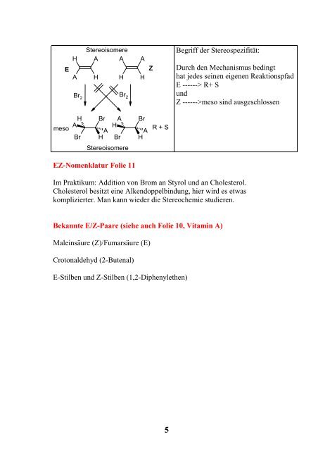 Alkene, Additionsreaktionen - Organische Chemie