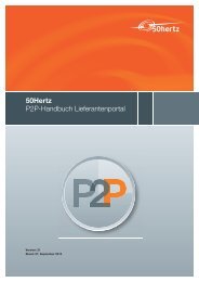 50Hertz P2P-Handbuch Lieferantenportal