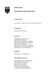 Protokoll Einwohnerrat vom 9. Dezember 2013 [PDF ... - Stadt Aarau