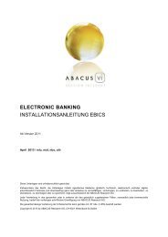 Installationsanleitung EBICS (PDF) - ABACUS Research AG