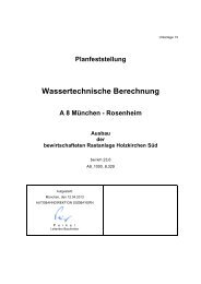 Wassertechnische Berechnung - Autobahndirektion Südbayern