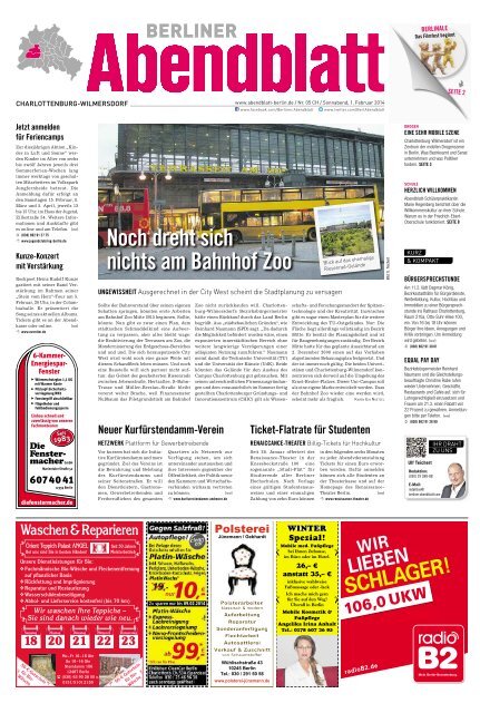 noch dreht sich nichts am bahnhof zoo - Berliner Abendblatt