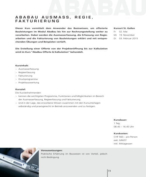 Gesamtes Programm der Kurse in deutscher Sprache 2014/2015