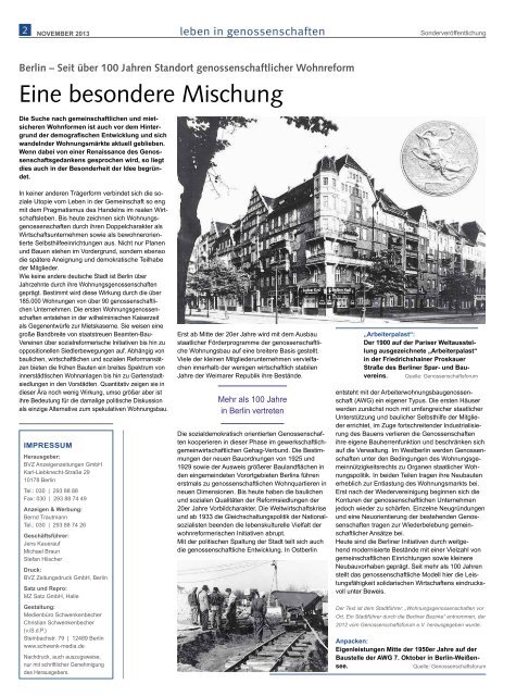 in Genossenschaften - Berliner Abendblatt