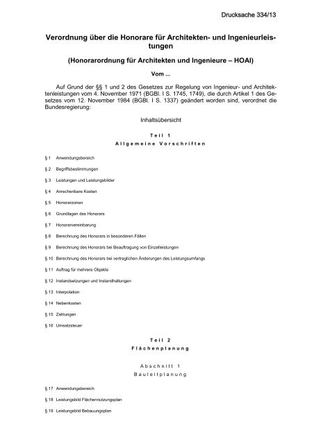Bundesrats Drucksache 334 13 Zur Hoai 2013 Vom 25 4 2013 Mit