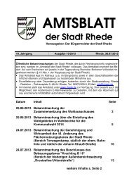 Amtsblatt Ausgabe 10-2013 - Stadt Rhede