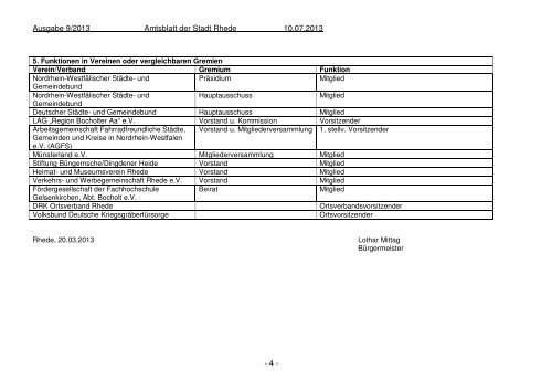 Amtsblatt Ausgabe 09-2013 - Stadt Rhede