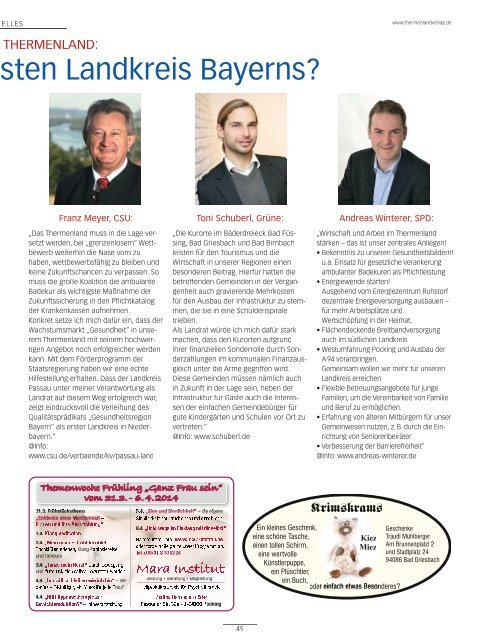 Thermenland Magazin, März 2014