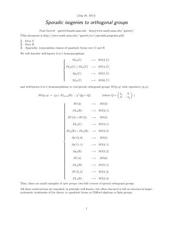 Sporadic isogenies to orthogonal groups