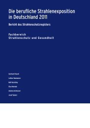 Die berufliche Strahlenexposition in Deutschland 2011 - DORIS