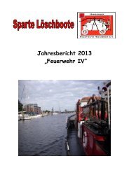 Jahresbericht 2013 „Feuerwehr IV“ - Hamburger Feuerwehr-Historiker