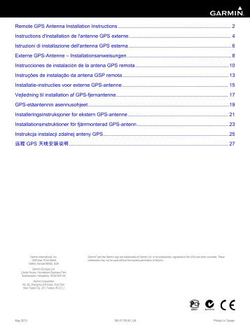 Remote GPS Antenna Installation Instructions ...