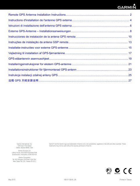 Remote GPS Antenna Installation Instructions ...