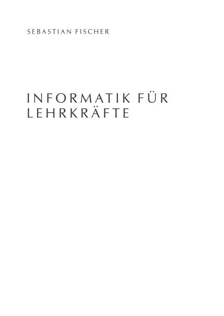 Informatik für Lehrkräfte