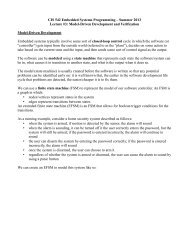 CIS 542 Embedded Systems Programming – Summer 2013 Lecture ...