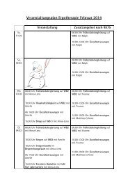 Veranstaltungsplan Ergotherapie Februar 2014 Veranstaltung ...