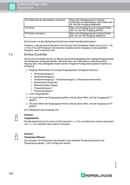 Advanced Diagnostics HANDBUCH - Pepperl+Fuchs