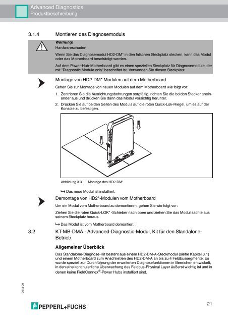 Advanced Diagnostics HANDBUCH - Pepperl+Fuchs