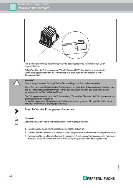 Advanced Diagnostics HANDBUCH - Pepperl+Fuchs