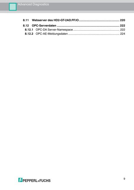 Advanced Diagnostics HANDBUCH - Pepperl+Fuchs