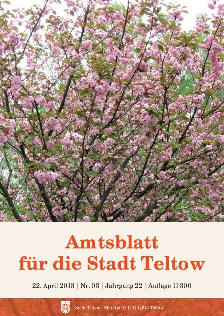 Amtsblatt Teltow 3_2013.indd - der Stadt Teltow