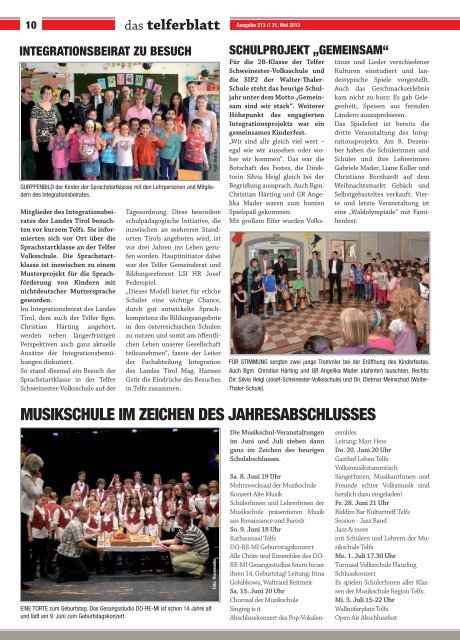 Telferblatt 213 vom 31.05.13 - Marktgemeinde Telfs