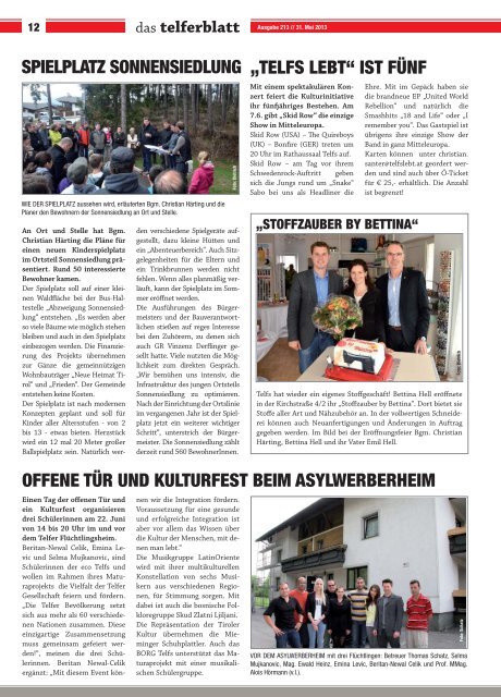 Telferblatt 213 vom 31.05.13 - Marktgemeinde Telfs