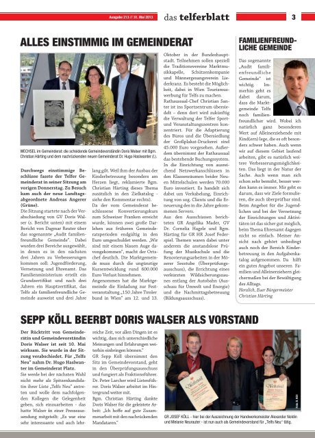 Telferblatt 213 vom 31.05.13 - Marktgemeinde Telfs