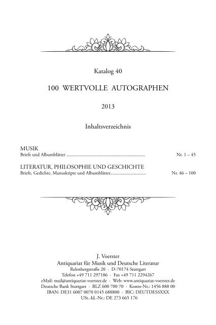 PDF-Datei - J. Voerster | Antiquariat für Musik und Deutsche Literatur