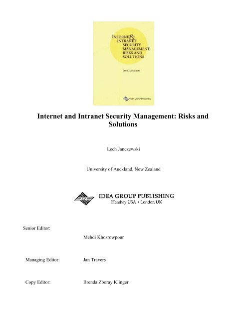 Internet & Intranet Security Management - Risks & Solutions