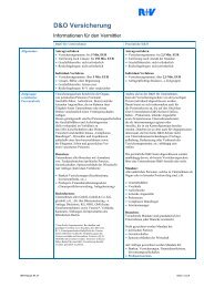 Vermittler-Info zur D&O-Versicherung - R+V Maklerportal