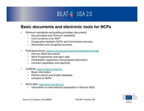 National Contact Points (NCPs) in Horizon 2020