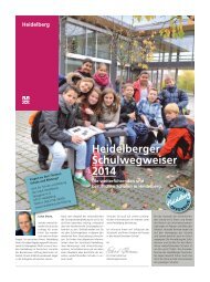 Heidelberger Schulwegweiser 2014 - Die ... - Stadt Heidelberg