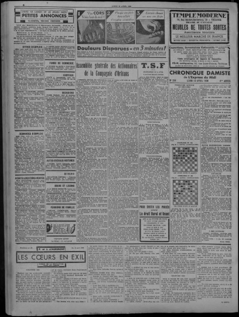 13 avril 1936 - Presse régionale